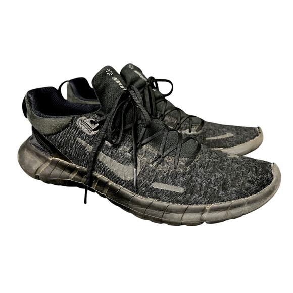 Men's Triple Black Nike Free Run 5.0 Road Running Shoes CZ1884-004 - Size 10 - Picture 1 of 6